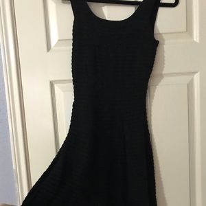 Sweater material black dress